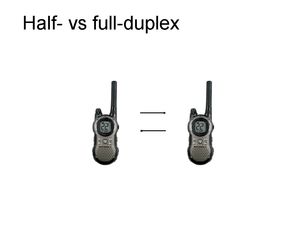 Half- vs full-duplex 