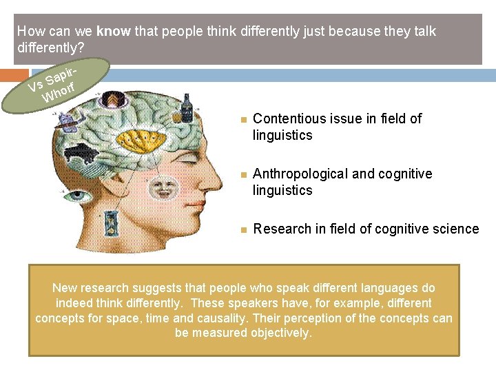 How can we know that people think differently just because they talk differently? irp