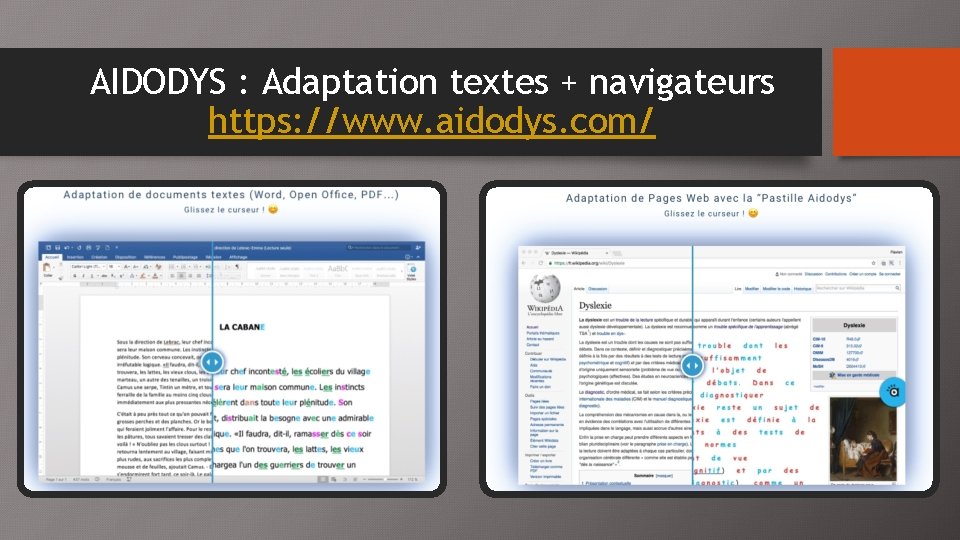 AIDODYS : Adaptation textes + navigateurs https: //www. aidodys. com/ 