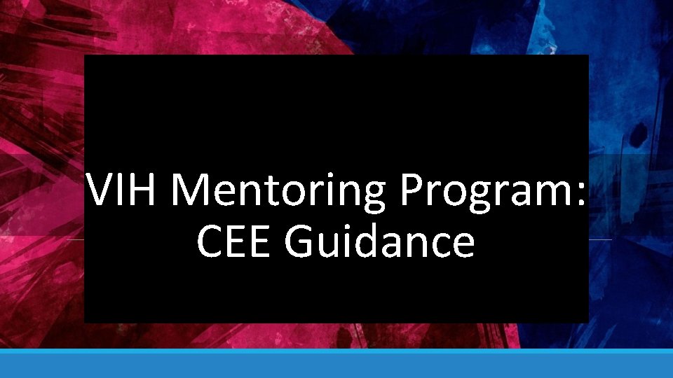 VIH Mentoring Program: CEE Guidance 