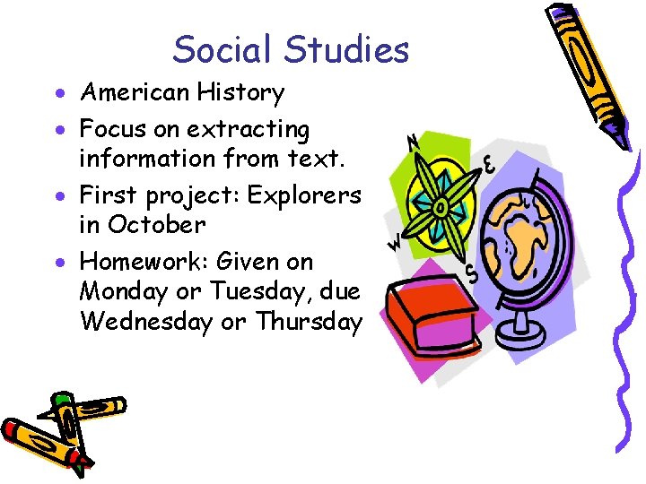 Social Studies · American History · Focus on extracting information from text. · First