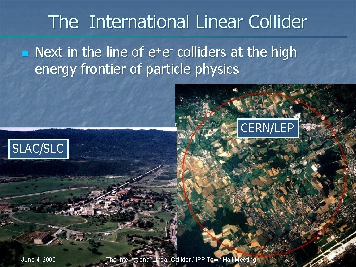 The International Linear Collider n Next in the line of e+e- colliders at the