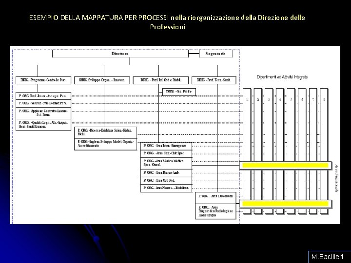 ESEMPIO DELLA MAPPATURA PER PROCESSI nella riorganizzazione della Direzione delle Professioni M. Bacilieri 