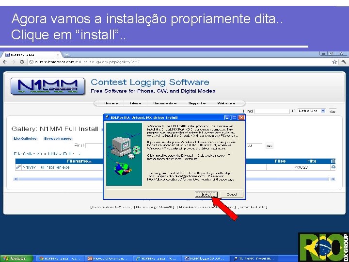 Agora vamos a instalação propriamente dita. . Clique em “install”. . 