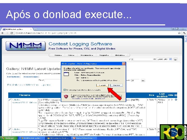 Após o donload execute. . . 