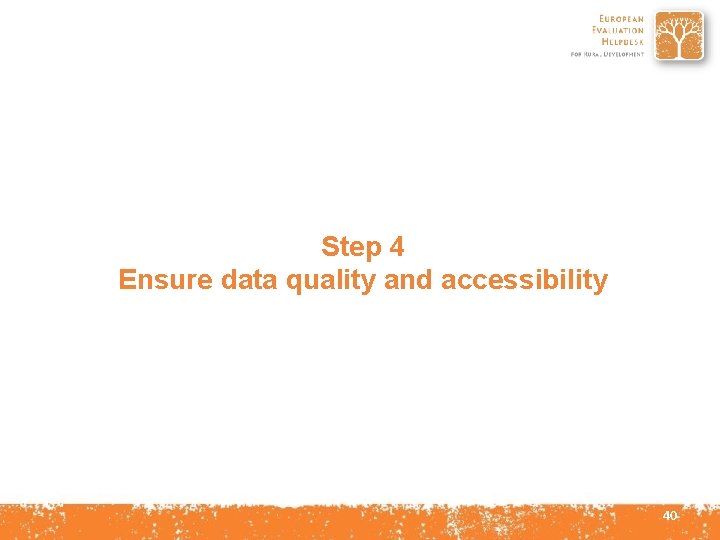 Step 4 Ensure data quality and accessibility 40 