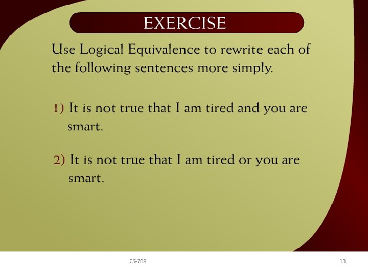 Exercise – 5 CS-708 13 