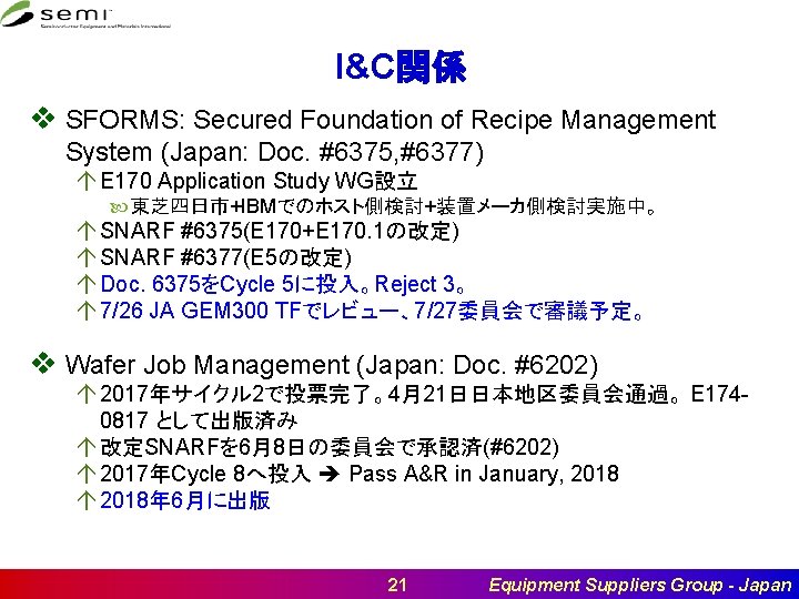 I&C関係 v SFORMS: Secured Foundation of Recipe Management System (Japan: Doc. #6375, #6377) á