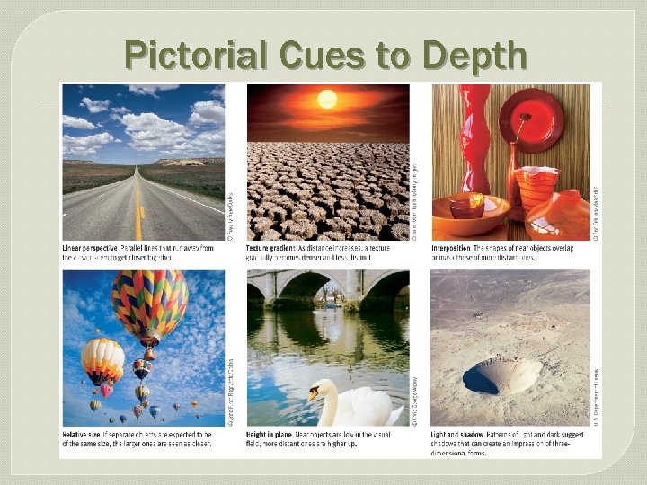 Pictorial Cues to Depth 