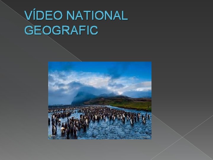 VÍDEO NATIONAL GEOGRAFIC 