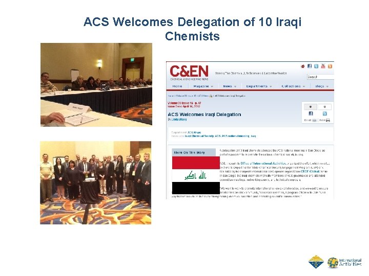 ACS Welcomes Delegation of 10 Iraqi Chemists 