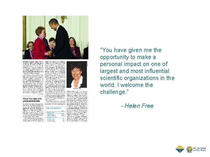 “You have given me the opportunity to make a personal impact on one of