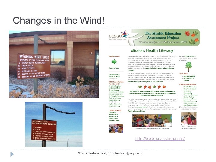 Changes in the Wind! http: //www. scassheap. org/ ©Tami Benham Deal, PED; benham@uwyo. edu