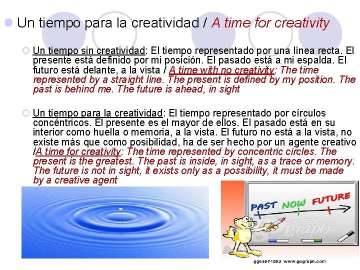 l Un tiempo para la creatividad / A time for creativity ¡ Un tiempo