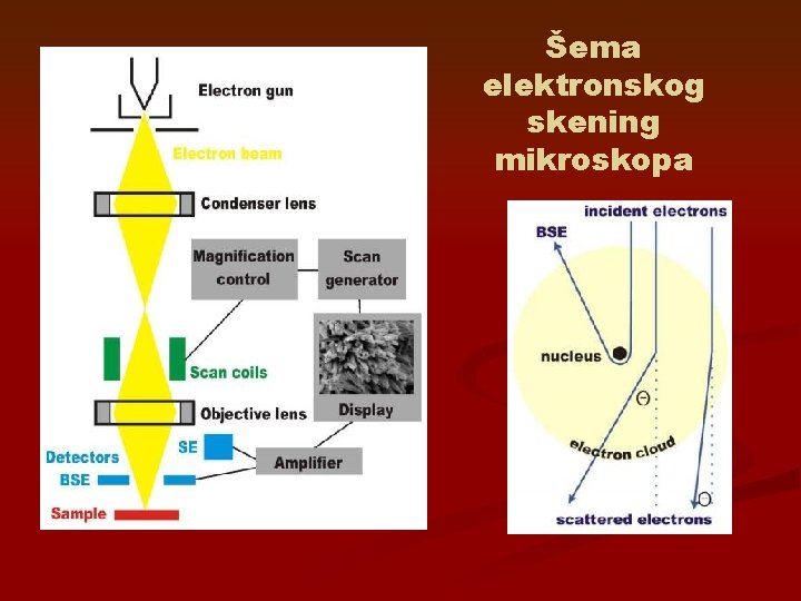 Šema elektronskog skening mikroskopa 