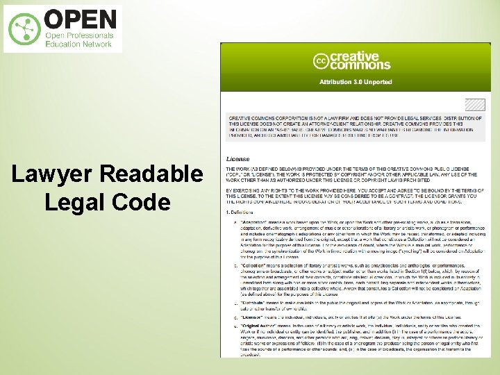 Lawyer Readable Legal Code 