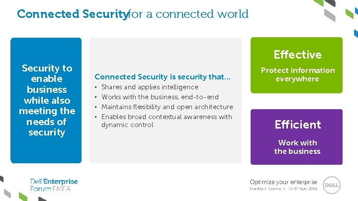 Connected Securityfor a connected world Effective Security to enable business while also meeting the