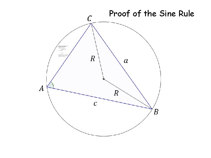 Proof of the Sine Rule 