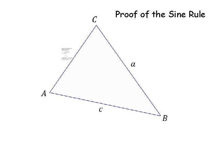 Proof of the Sine Rule 