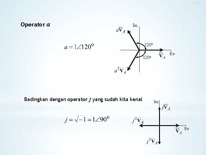 Operator a Im 120 o Re 120 o Badingkan dengan operator j yang sudah