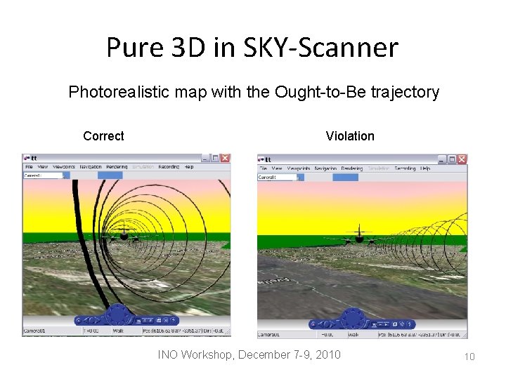 Pure 3 D in SKY-Scanner Photorealistic map with the Ought-to-Be trajectory Correct Violation INO