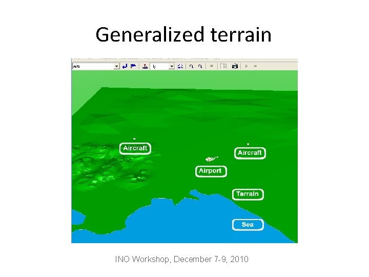 Generalized terrain INO Workshop, December 7 -9, 2010 