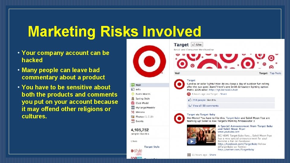 Facebook Logo Risks And Their Use of C Facebook By Tiara