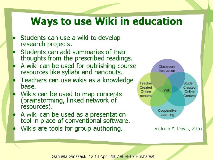 A Successful Pedagogical Experiment Using Wikis in Academic