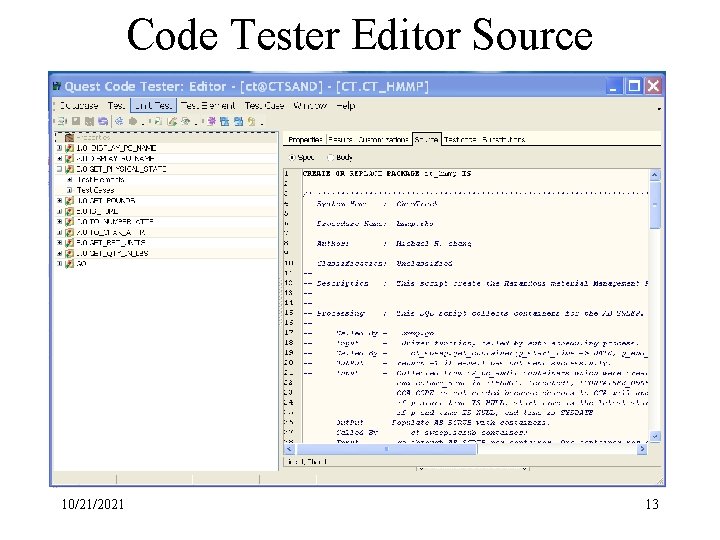 Code Tester Editor Source 10/21/2021 13 