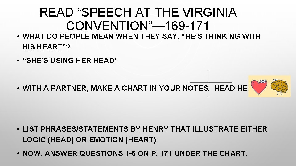 READ “SPEECH AT THE VIRGINIA CONVENTION”— 169 -171 • WHAT DO PEOPLE MEAN WHEN