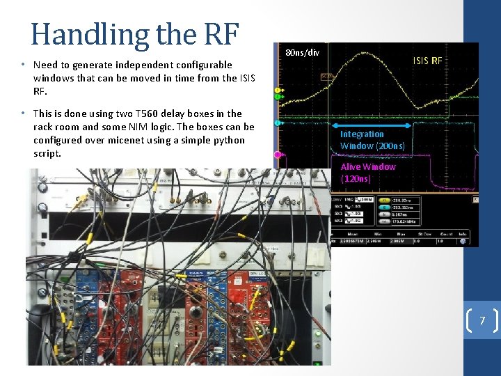 Handling the RF • Need to generate independent configurable windows that can be moved