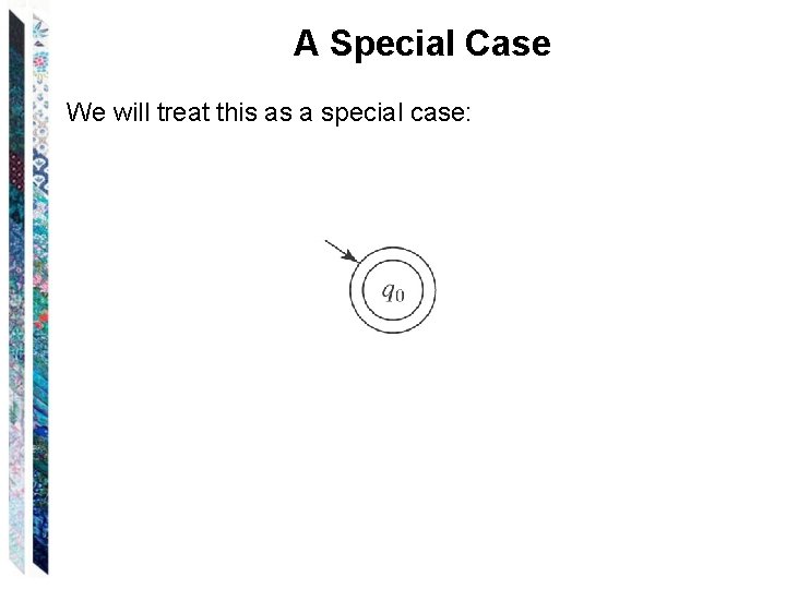 A Special Case We will treat this as a special case: 