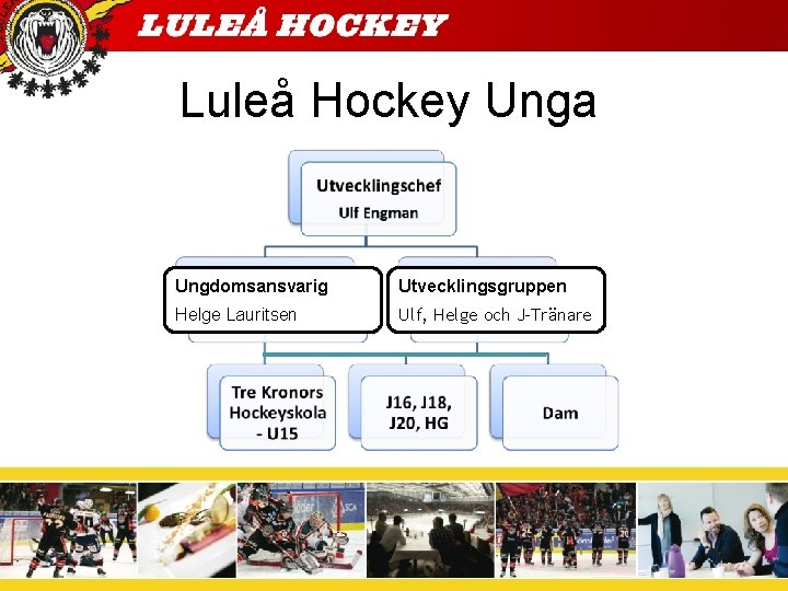 Luleå Hockey Unga Ungdomsansvarig Utvecklingsgruppen Helge Lauritsen Ulf, Helge och J-Tränare 