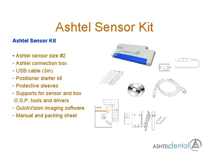 Ashtel Sensor Kit • Ashtel sensor size #2 • Ashtel connection box • USB