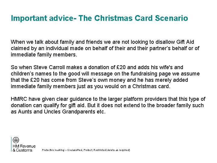 Important advice- The Christmas Card Scenario When we talk about family and friends we
