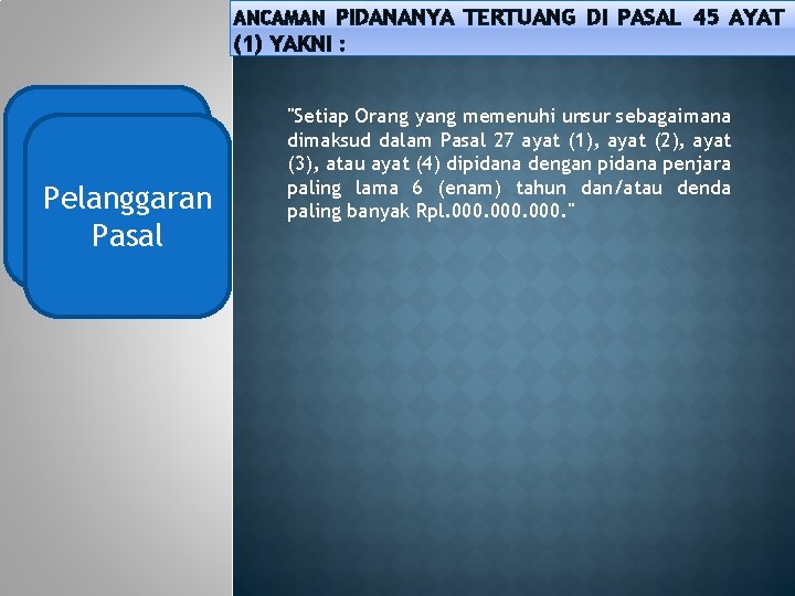 ANCAMAN PIDANANYA TERTUANG DI PASAL 45 AYAT (1) YAKNI : Kronologi Penyebaran Pelanggaran video