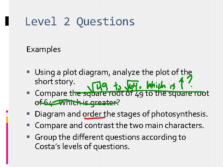 Level 2 Questions Examples Using a plot diagram, analyze the plot of the short