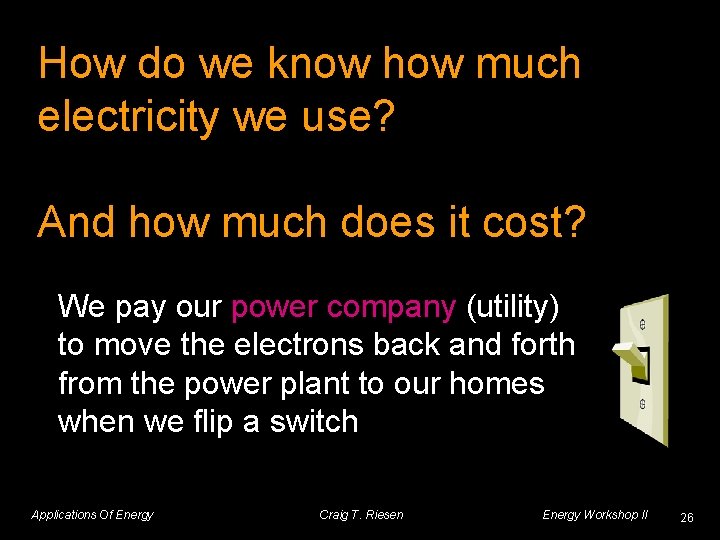 How do we know how much electricity we use? And how much does it