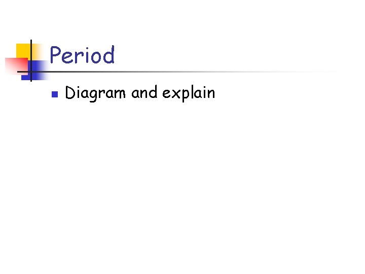Period n Diagram and explain 
