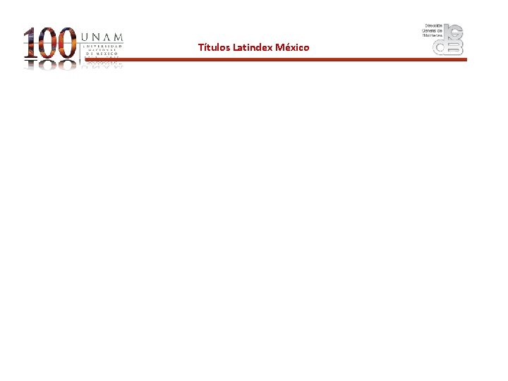 Títulos Latindex México 