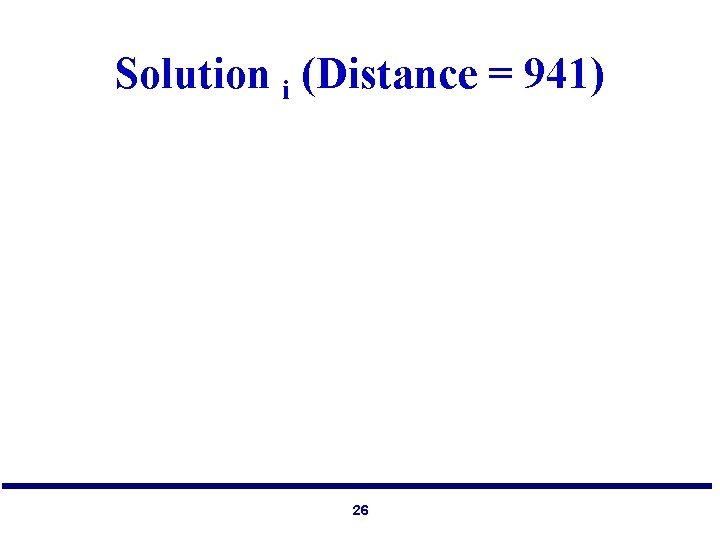Solution i (Distance = 941) 26 