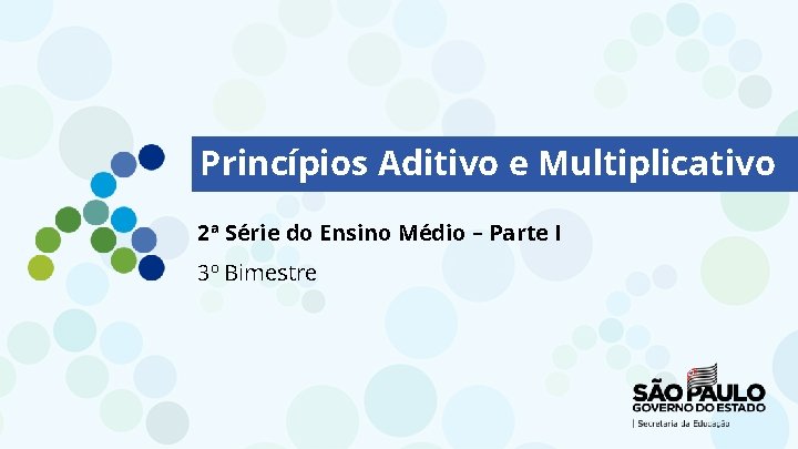 Princípios Aditivo e Multiplicativo 2ª Série do Ensino Médio – Parte I 3º Bimestre
