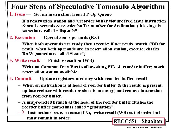 Multiple Instruction Issue CPI 1 To improve a