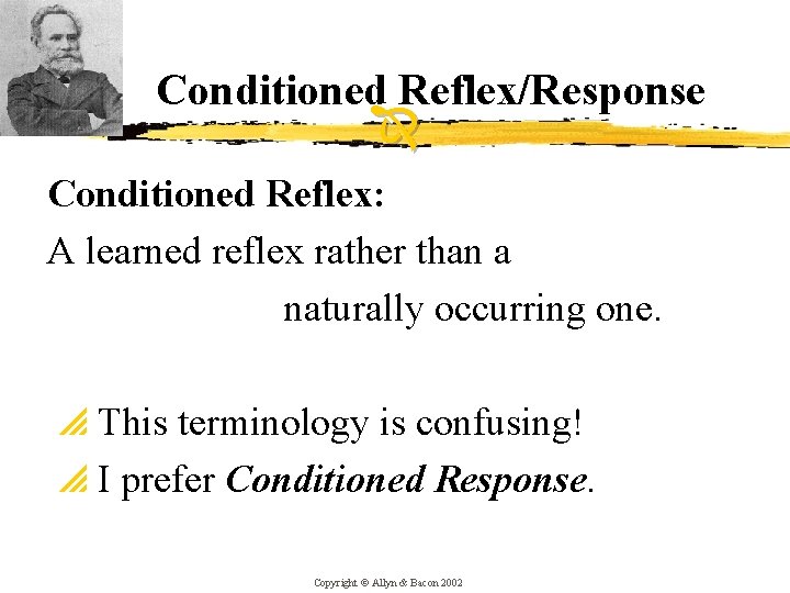 Conditioned Reflex/Response Conditioned Reflex: A learned reflex rather than a naturally occurring one. p