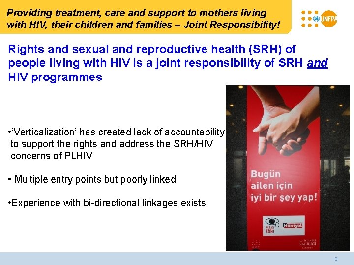 Providing treatment, care and support to mothers living with HIV, their children and families