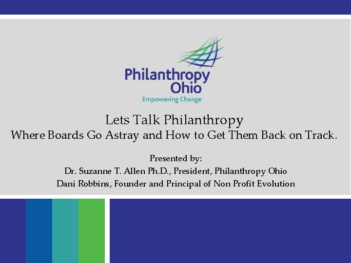 Lets Talk Philanthropy Where Boards Go Astray and How to Get Them Back on