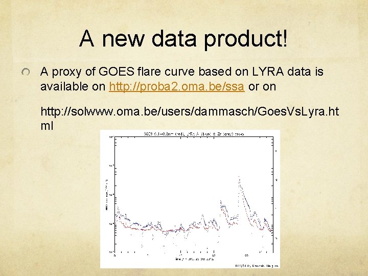 A new data product! A proxy of GOES flare curve based on LYRA data