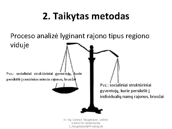 2. Taikytas metodas Proceso analizė lyginant rajono tipus regiono viduje Pvz. : socialiniai struktūriniai