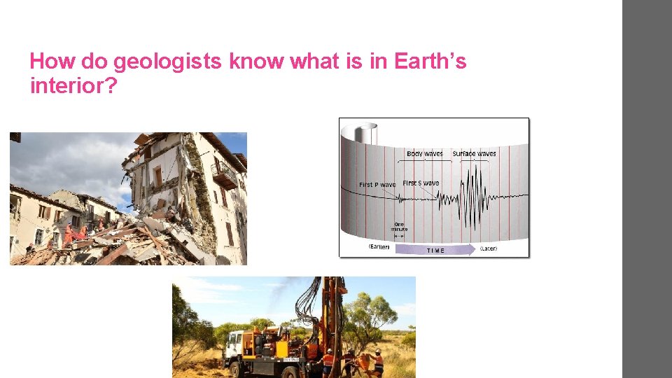 How do geologists know what is in Earth’s interior? 