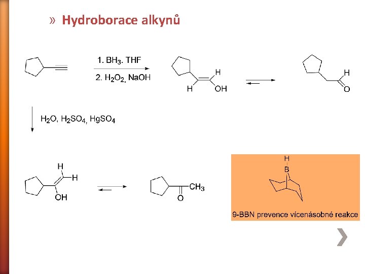 » Hydroborace alkynů 